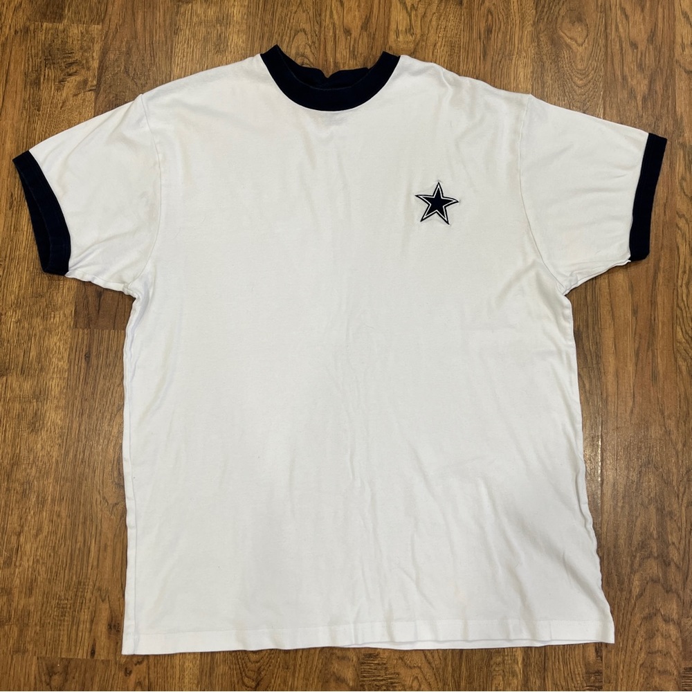 Dallas Cowboys Ringer Shirt Sz L (22.5x29)